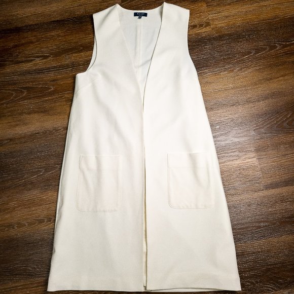 Kaari Blue M Size Woven Duster Vest - Picture 3 of 7
